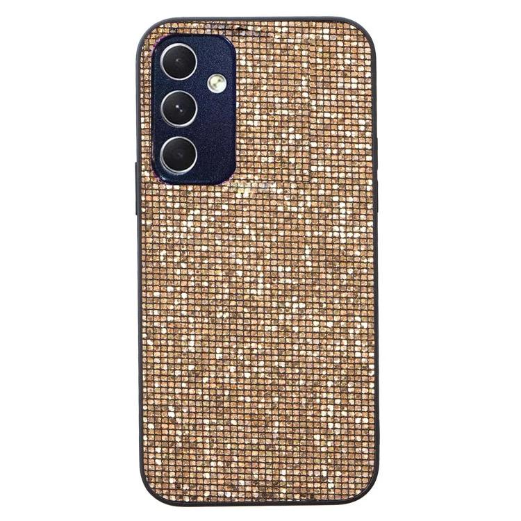 

For Samsung Galaxy A15 5G TPU Case Bling Sparkle Sequins Protective Cover - Gold