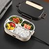 50W Household Food Grade Stainless Steel  Insulation Bento Box Portable Keep Warm Lunch Box with Storage Bag