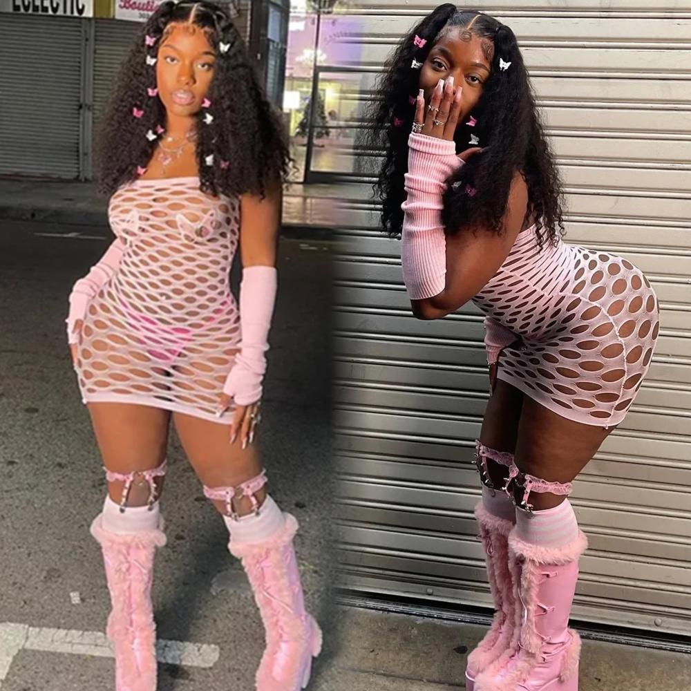 Sexy Lingerie Halter Dress Women Underwear Lady Sexy Babydoll Plus Size Hot Women Fishnet Body Stockings Lenceria Sexi Sleepwear