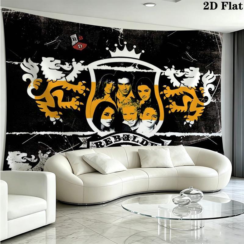 RBD Band Wall Tapestry Aesthetic Wall Hanging Printed Fabric Blanket Decorative Tapestries for Bedroom Living Room Home Decor