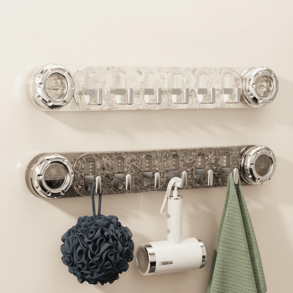 Plastic Suction Cup Hooks Waterproof Shower Towel Holder Practical Sundries Storage Hook  Bathroom