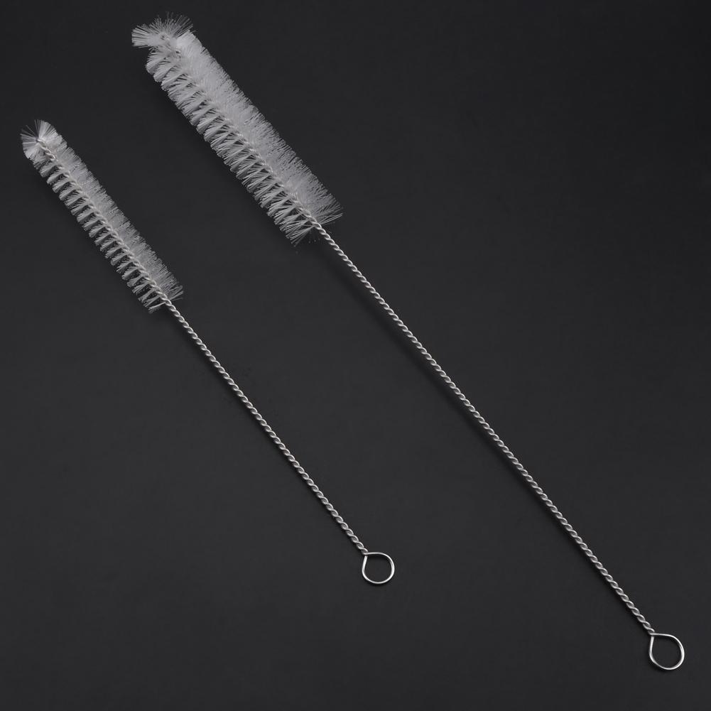 2Pcs Stainless Steel Washing Brush for Cleaning Aquarium Fish Tank Filter Water Pump Tube