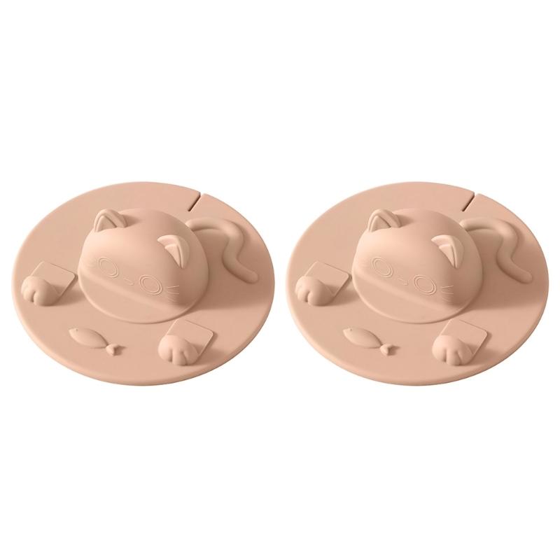 Dustproof Drink Cup Covers Food Grade Silicone Cup Lid Lovely Cats Mug Lid Leakproof Simple Mug Covers
