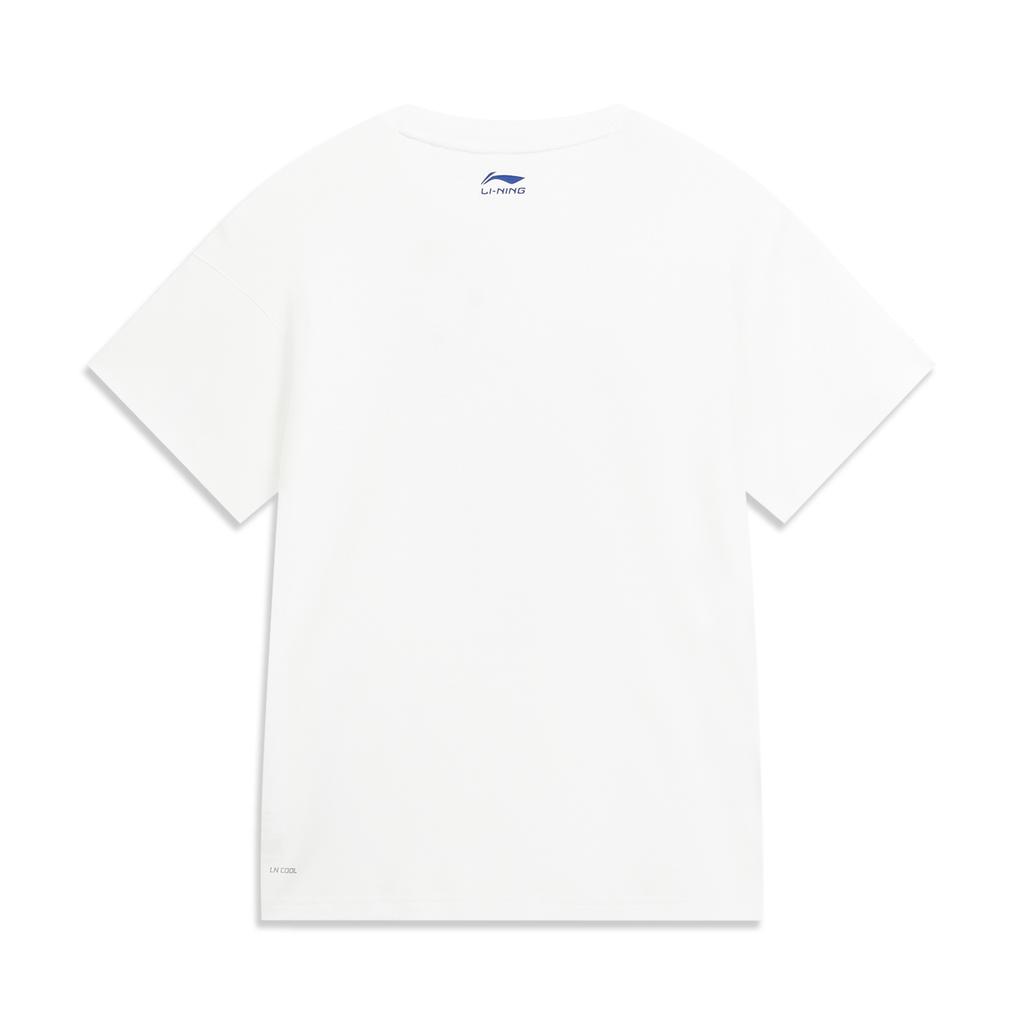 Li Ning Sports Lifestyle Series Round Neck Loose Letter Print Casual Versatile Short Sleeve T-Shirt Women T-Shirts ATSW314-8