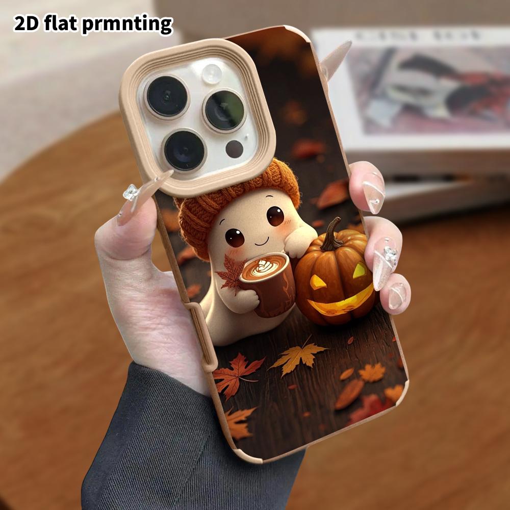 Phone Case: Lambskin 2D Flat Samsung Galaxy A34 A35 M05 M06 S20 S22 S21 FE Plus 5G Protective Case, Ghost Little Doll, Christmas and Halloween Gift