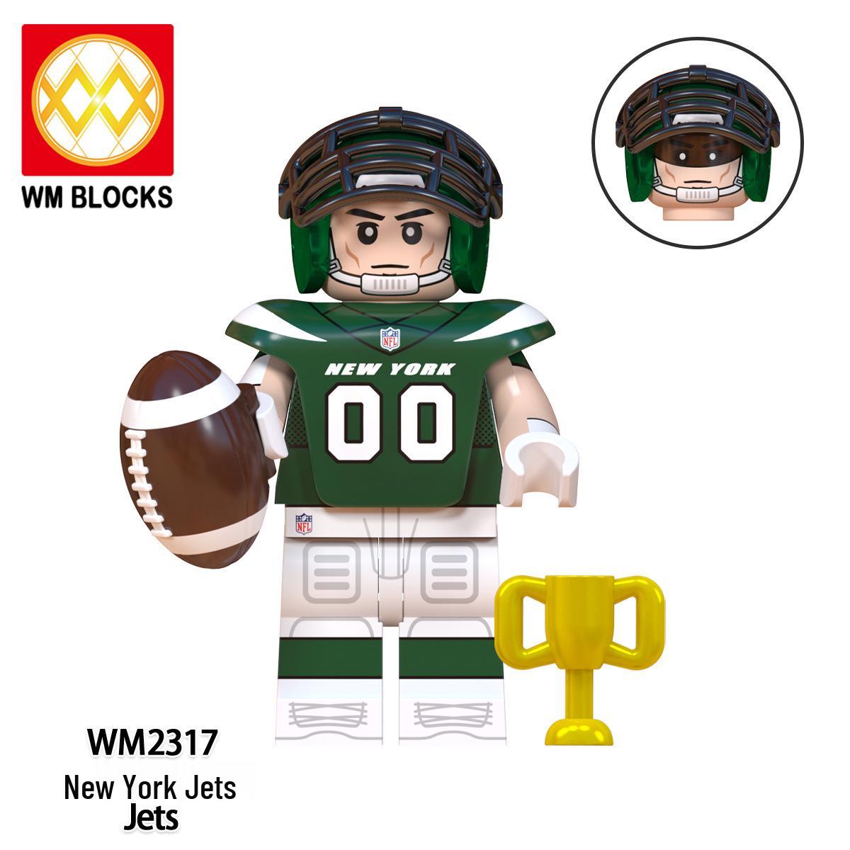 Philadelphia Eagles Rugby Series Minifigure Building Block Toy WM6133-6136