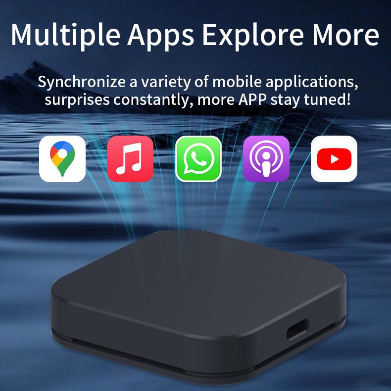 Smart Mini Ai Box Wireless CarPlay Adapter for Android/IOS Wireless Carplay Dongle Plug and Play USB Connection Auto Car Adapter