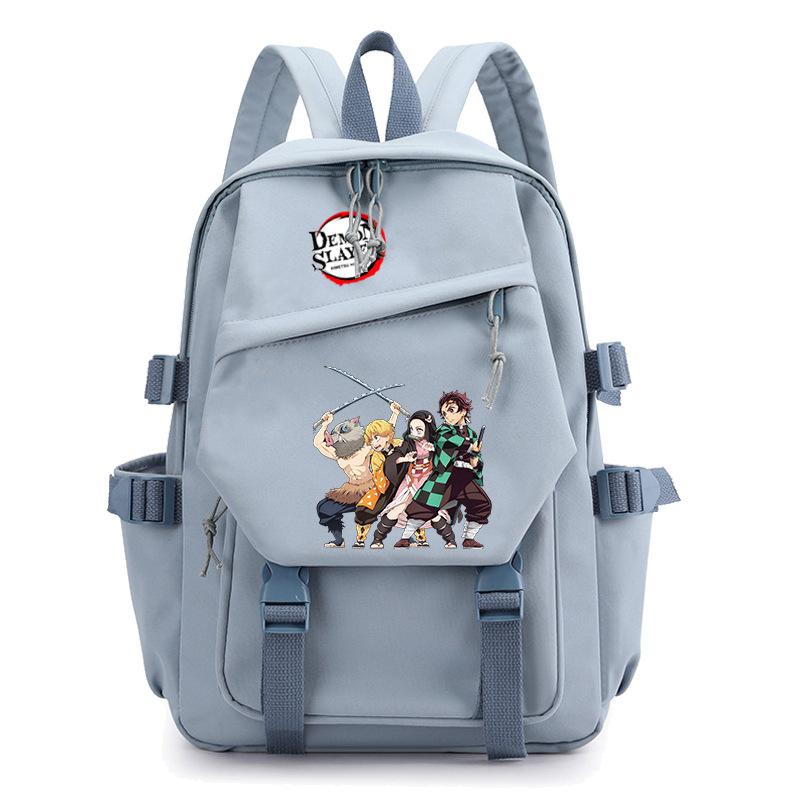 Ghost Extermination Surrounding Animation Schoolbag Trend Primary And Secondary School Students Leisure Backpack College Meal Bag Pencil Bag Set