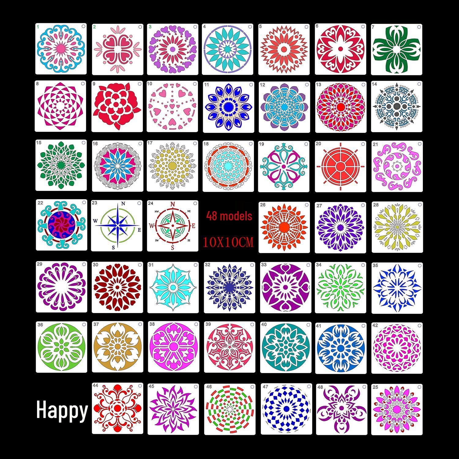 

48 New Mandala Painting Templates for DIY Creative Art