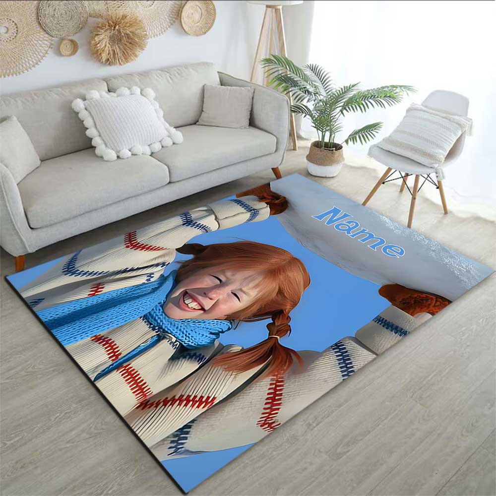 Pipi Customize your name rug, office chair cushion, home bedroom living room gift.
