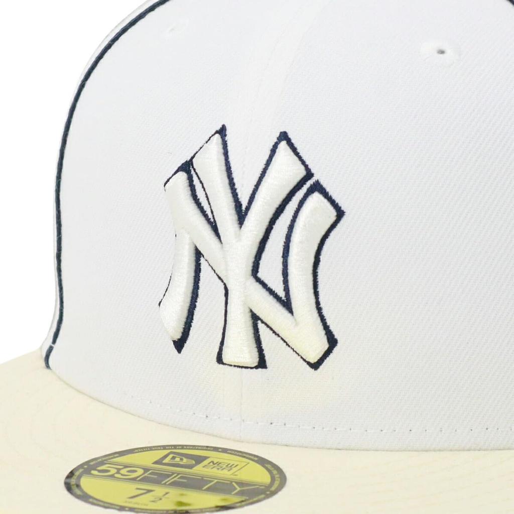 New Era 59FIFTY MLB NY White Size 7 SOUTACHE WHI NER36C6811 Two-Tone Cap, 3/8, 5950, NEYYAN, CHR, 14388850,