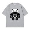 Domo Kun Skeleton Funny Meme Print T Shirts Unisexs Women Gothic Metal Rock Style Tshirt Unisex Punk Pure Cotton Oversized Tshirts