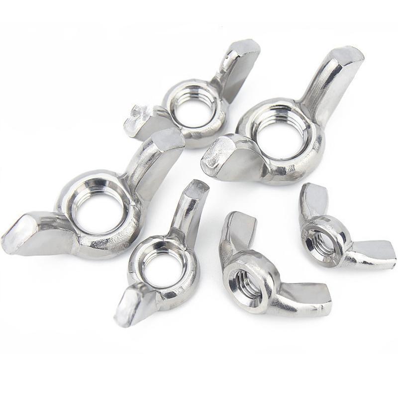 5-25pcs M3 M4 M5 M6 M8 M10 Nylon/304 Stainless Steel Hand Tighten Nut Butterfly Nut Ingot Wing Nut Nuts