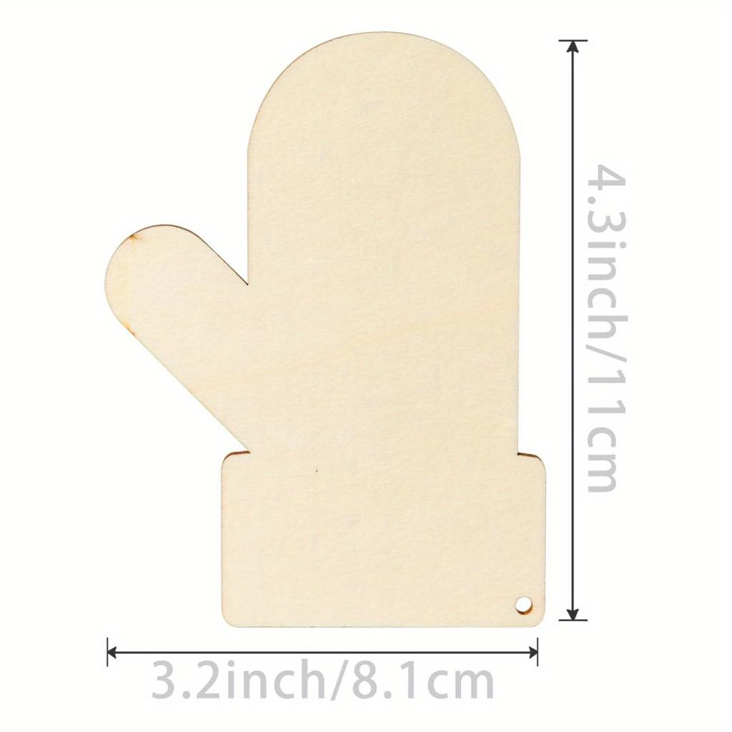 10pcs unfinished wooden Christmas ornaments suitable for holiday home decor and creative projects for boys and girls