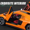 1/24 Scale Lambo LPI800-4 Alloy Diecast Car Model Toys, Pull Back Vehicle with Sound and Light for Kids Adults Gift Collection