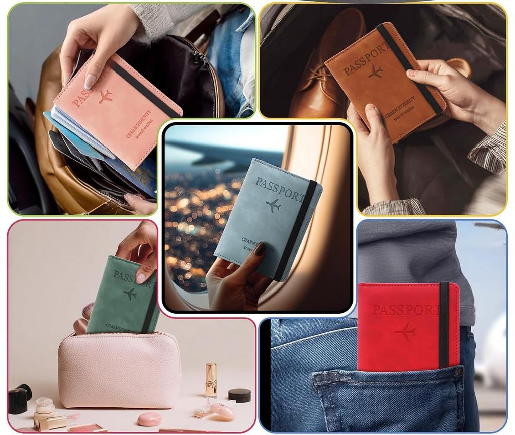 Magimagi Passport Passport Card Storage Passport Domestic and International Travel Accessories Case, Anti-Skimming, Cover, Case, Multi-Function