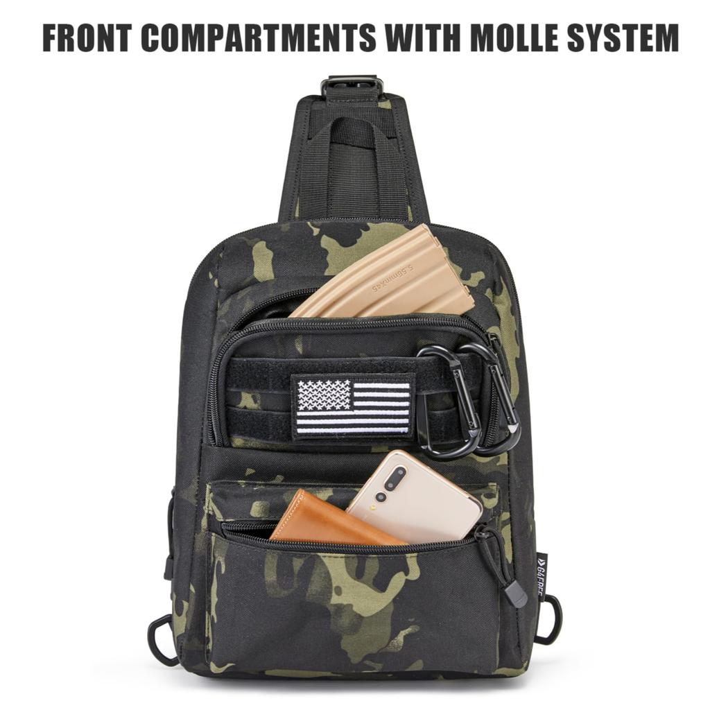 G4Free Tactical EDC Sling Compact Concealed Carry Backpack with Pistol Small Shoulder Crossbody Bag for and Outdoor Sports Bag, Bag, Holster, Pack,