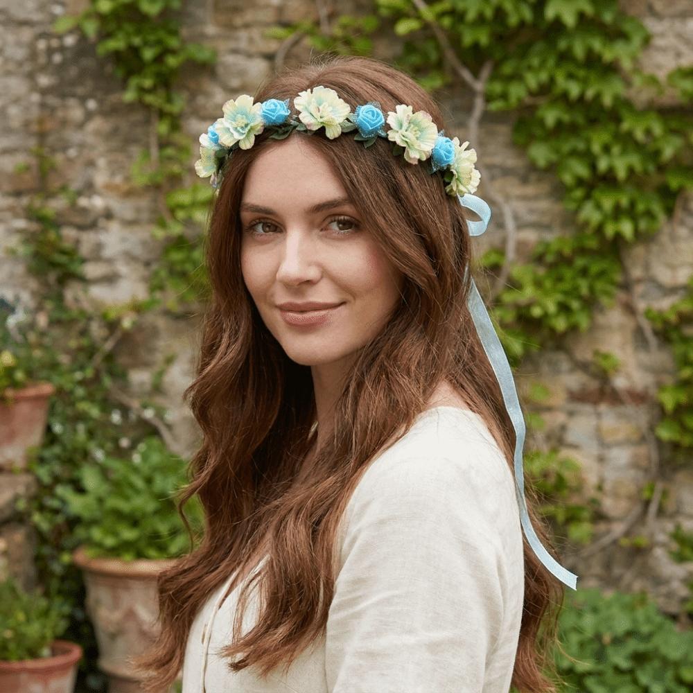 Korean Style Floral Headband Boho Style Wedding Headpiece Fashion Bridal Wreaths Princess