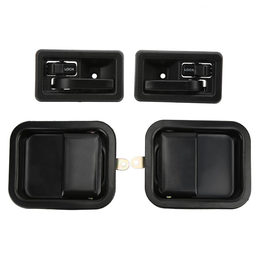 Außen Innen Tür Griffe Set Vorne Links Rechts 55176476AC Ersatz für Jeep Wrangler YJ