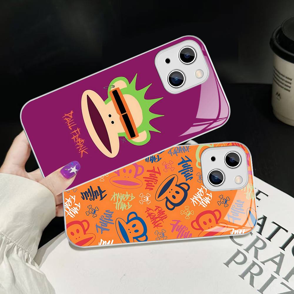 Classic Fashion Logo P-Paul F-Frank Tempered Glass For Iphone 14 13 12 11 Pro Mini XS MAX 14Plus X XS XR Cover