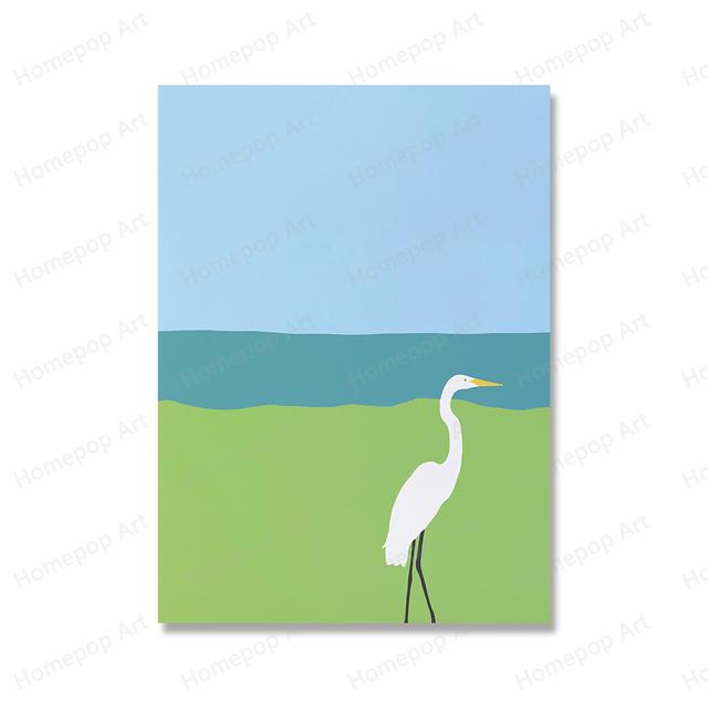Animals Egret Seagull Fish Poster Golden Gate Bridge Landscape Art Canvas Painting Sailboat Sailing Wall Pictures Home Decoratio