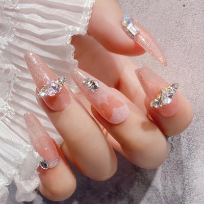 10 Adet Tırnak Aksesuarları Zarif Kendin Yap Manikür Takıları Renkli Şeftali Kalbi Yapay Elmas Tırnak Sanatı Süslemeleri Manikür