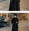 Men's Korean Style Over-the-Knee Wool Winter Coat - Thickened, Mid-Length, Loose Fit