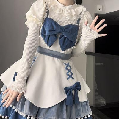 Pulover de bază Design original Pulover Dulce și versatil Lolita Dantela Maneci din piele cu elasticitate ridicată Îmbrăcăminte tricotată Cămașă de jos de toamnă/iarnă pentru femei