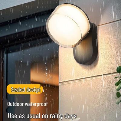 Wasserdichte LED-Bewegungsmelder-Außenwandleuchte für Balkon, Hof, Terrasse und Gang