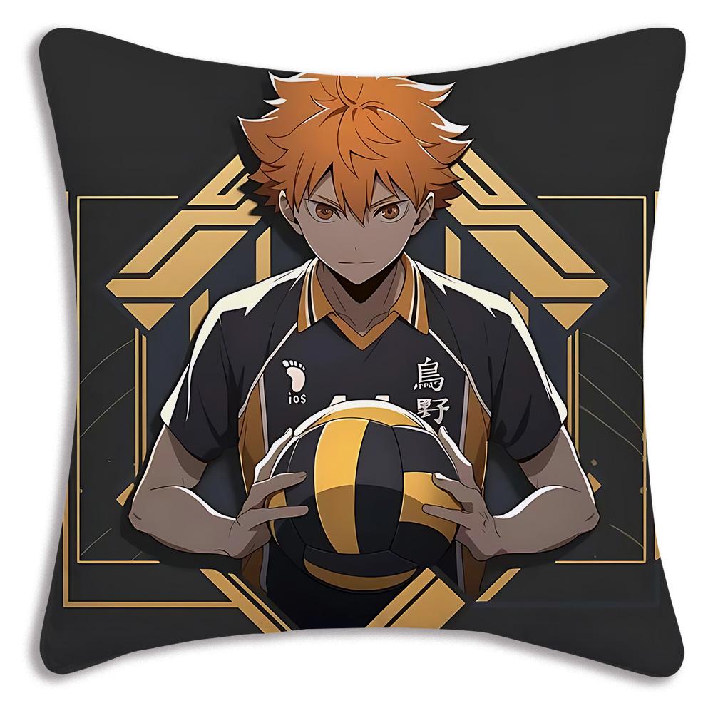 Comic Anime h-Haikyuus Kissenbezüge Cartoon Sofa Dekoratives Zuhause Zweiseitiger Druck Kurzer Plüsch Niedlicher Kissenbezug