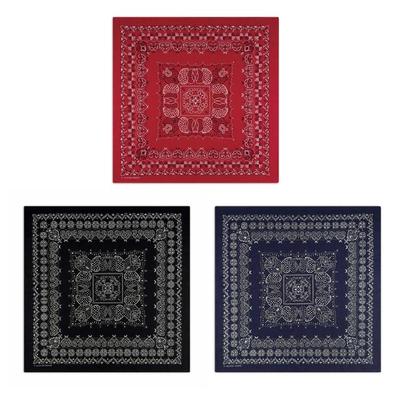 Soft Thin Handfeel Handkerchief Fashionable Paisleys Bandana Squared Head Scarf T for Street Styles