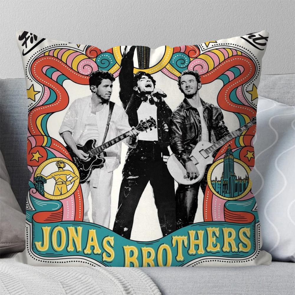 Band J-JONAS B-BROTHERS Kuddfodral Fyrkantig Kudde Sovrum Soffa Fritidskomfort Kuddar Bil Vardagsrum Heminredning 40X40