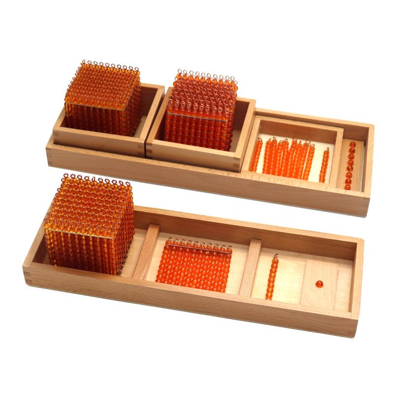 Montessori Math Teaching Aids: Decimal Place Value Game for Ages 3-6