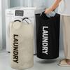 Portable Collapsible Round Laundry Basket Oxford Cloth Waterproof Storage Bag For Home Use