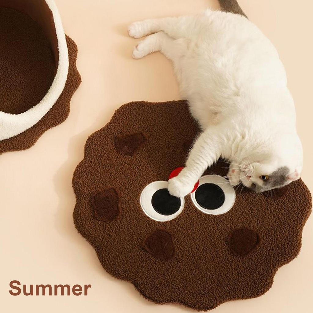 Cat House Cookie Designed Kitten Bed Cozy Removable Pet Nest Washable Warm Hideaway For Puppy Sleeping Hiding Room Home