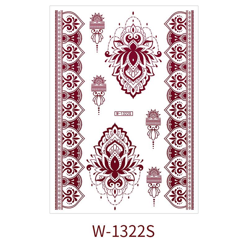 Zhengxiang 2025 Waterproof Brown Floral Lace Henna Tattoo Sticker