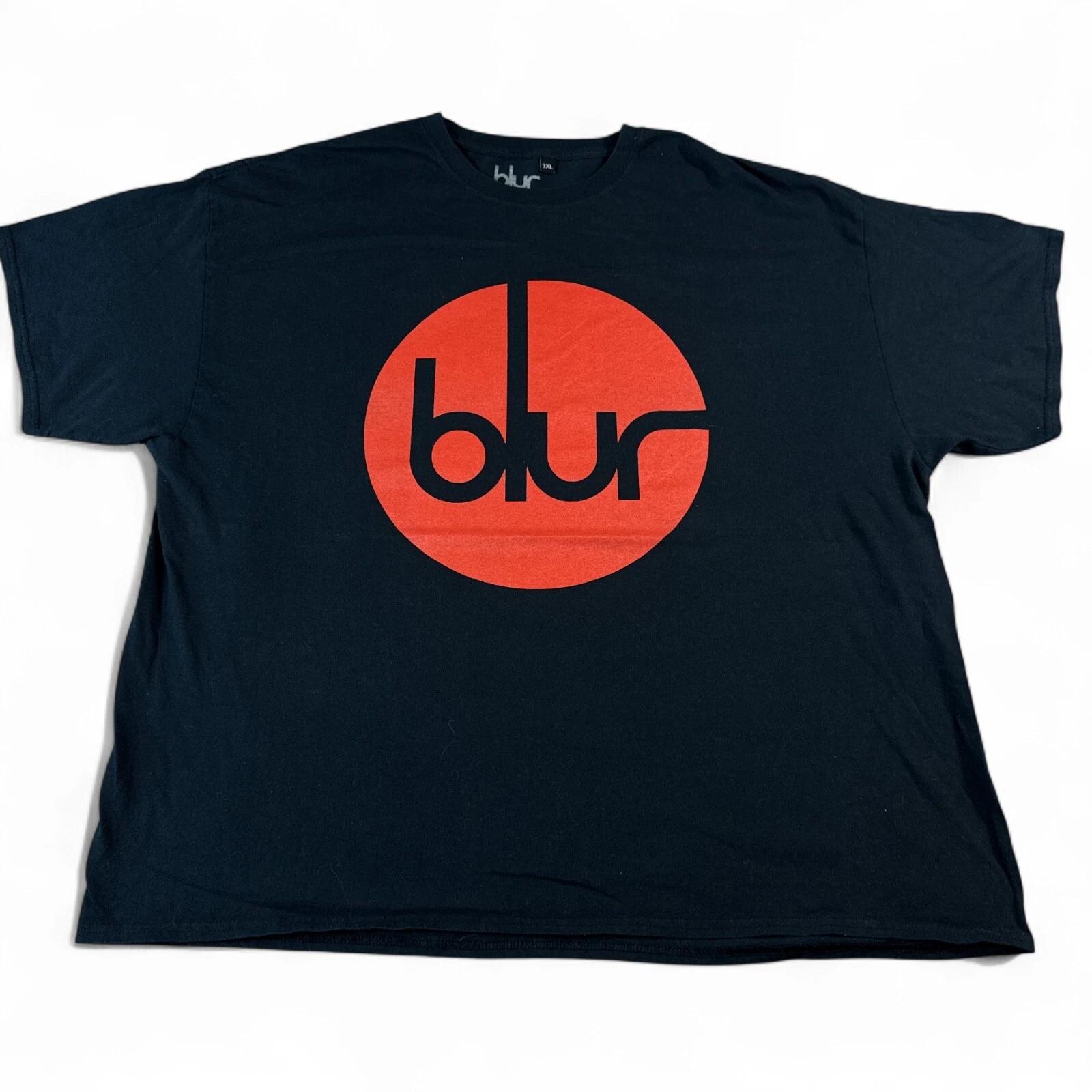 BLUR Band T Shirt Adult Size 3XL Black Red Circle Logo Vintage Style Graphic Tee 3XL