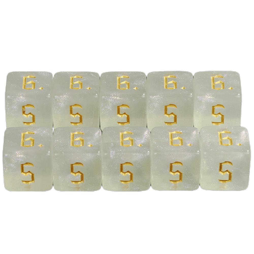 Polyhedral Dice Set D6 Game Dice Mahjong Poker Game Entertainment Gambling Dice 10pcs Multi-sided Dice