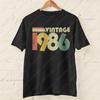 Vintage 1986 Oneck Printed Unisex Cotton Tshirts 40th Birthday Gift 2026 Men Clothing Ropa Hombre Fun Creative Trend Camisetas