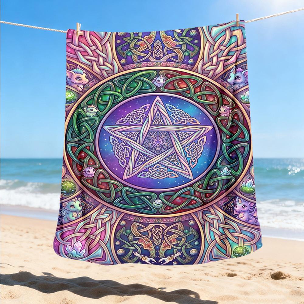 1pc Celtic MandalaOutdoor Blanket, Soft And Comfortable Blanket, Casual Warm Outdoor Blanket, Good Birthday Gift yy260328084