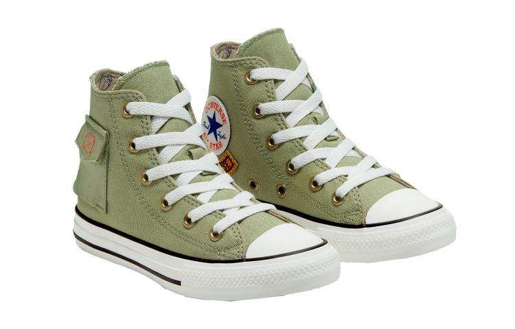 Converse Chuck Taylor All Star POCKET Comfortable High Top Kids Canvas Shoes Light Green Teenagers 667783F