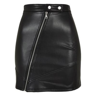 Urban Classics Damen/Damen Biker Kunstlederrock