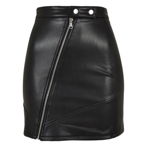 Urban Classics Womens/Ladies Biker Faux Leather Skirt