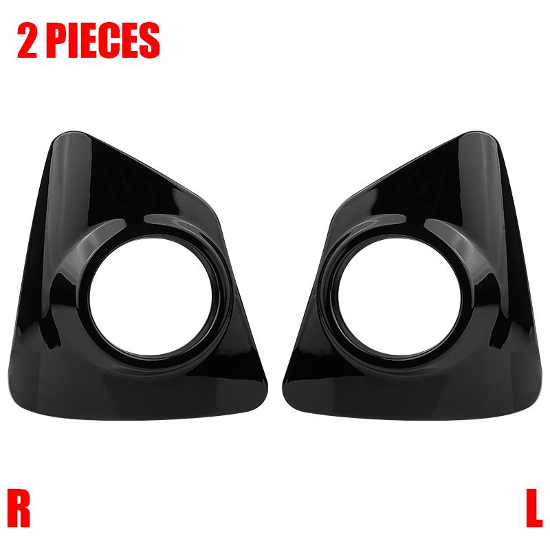Car Front Left Right Fog Light Lamp Trim Cover Bezel Frame for Toyota Corolla S 2014 2015 2016 Parts Replacement Glossy Black