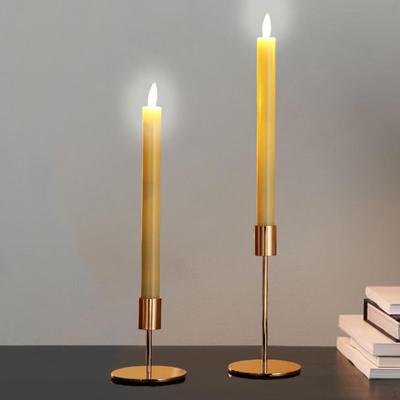 2 Pieces Candlestick Holders Metal Tapered Candle Retro for Dinner Table Centerpieces
