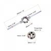 Uxcell Die Stock Handle Wrench Threaded Round Die and 38mm with Adjustable Hand Tool Set, M12x1.5 (Compatible M12-M16 Dies) Holder, Wrench,