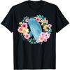 Dolphin Flower Floral T-Shirt