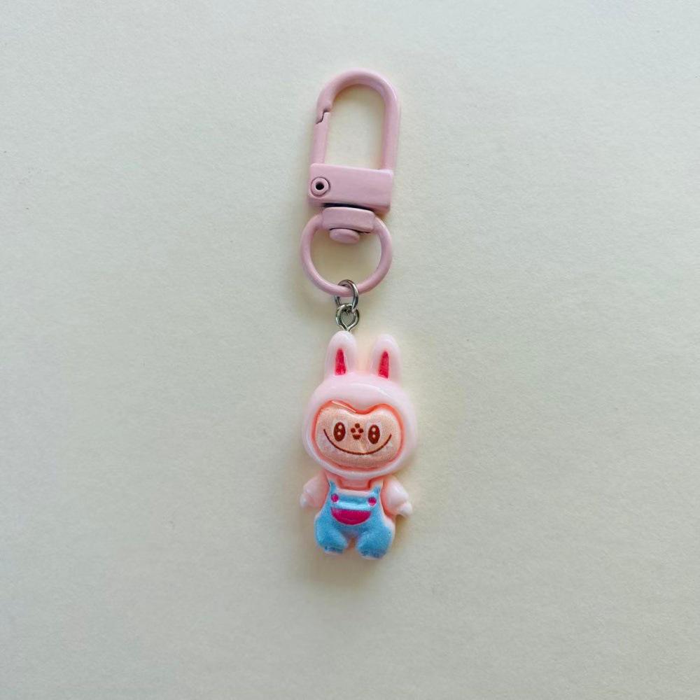 Adorable Cartoon Resin Keychain Doll Pendant - Cute Decoration for Bags or Bestie Gift