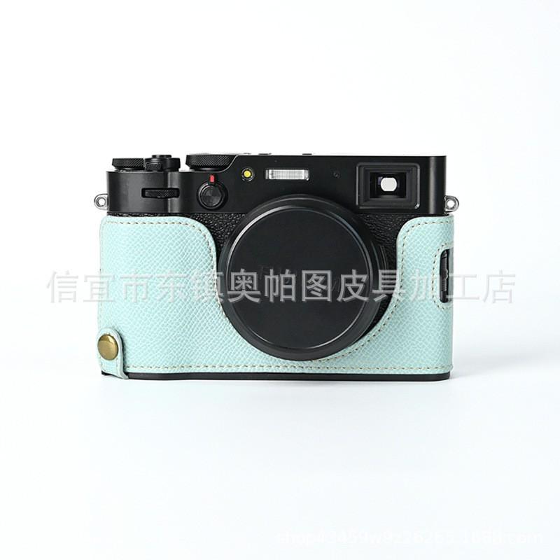 Carbon Fiber Texture Grip Base Cover Fujifilm X100V Camera PU Leather Protective Case In 6 Colors