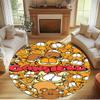 Garfield Print Round Rug, Washable Floor Carpet, For Entryway Dorm Laundry Room Office Study, Home Decor Birthday Christmas Gift